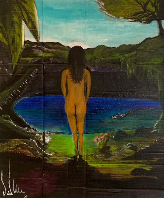 Ella cerca del borde